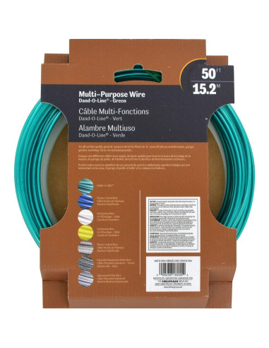 Alambre de Acero Recubierto Verde Hillman 15.24 m Calibre 14