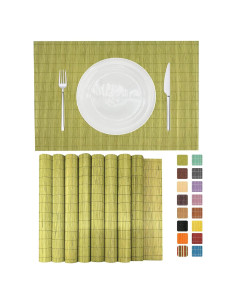 Juego de 8 Manteles de Bambú Antideslizantes ANDSTAR 45x30cm