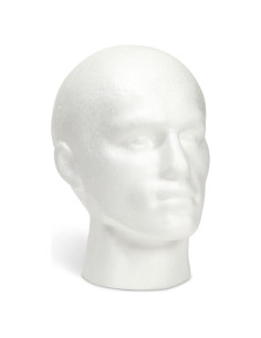 Cabeza de Maniquí Juvale para Pelucas y Sombreros - Blanca 23.5x17.8x27.9 cm