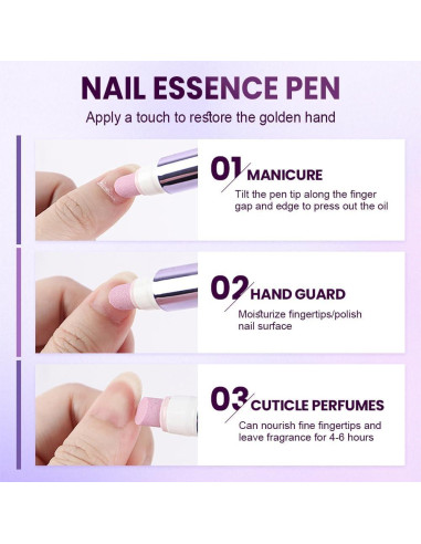 Bolígrafo 3-en-1 para Cuidado de Uñas OZDOZD con Aceite
