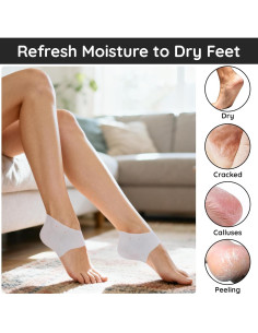 Calcetines Hidratantes Segbeauty 12 Pairs Algodón Silicona 2