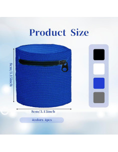 4 Carteras de Muñeca YQQYG con Cremallera para Deportes 2