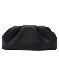 Bolso Clutch de Cuero Vegano para Mujeres - Negro - 26.67x15.24cm