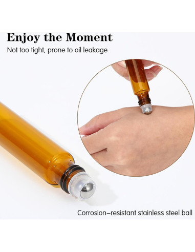 10 Botellas de Aceite Esencial 10ml Tucnoeu con Rodillo