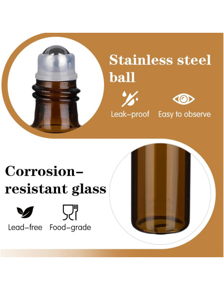 10 Botellas de Aceite Esencial 10ml Tucnoeu con Rodillo