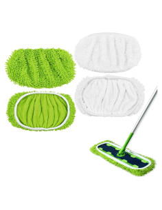 Paños de trapeador XL DLAIMI, 4 unidades, microfibra reutilizables