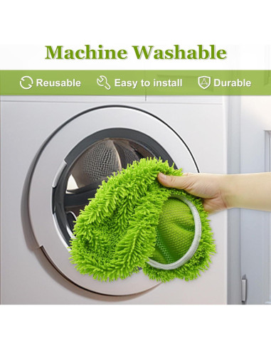 Paños de trapeador XL DLAIMI, 4 unidades, microfibra reutilizables