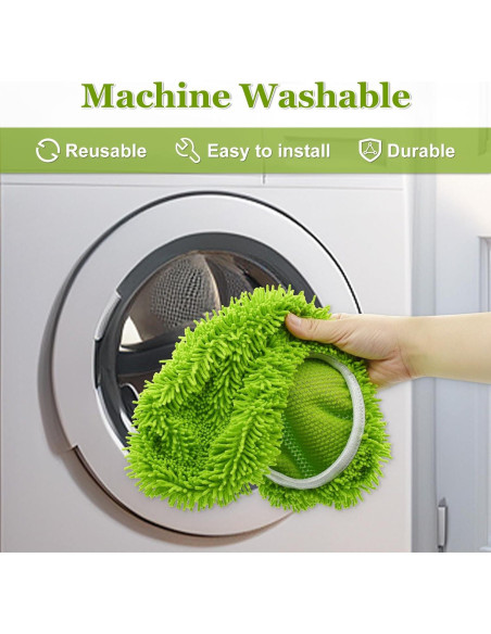 Paños de trapeador XL DLAIMI, 4 unidades, microfibra reutilizables