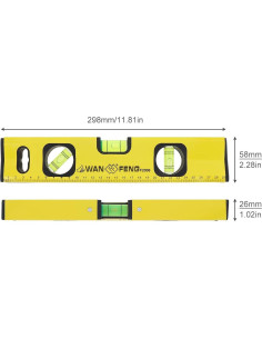 Nivel de Espiritu 300mm Smgda con Burbuja y Tornillo Ajustable 2