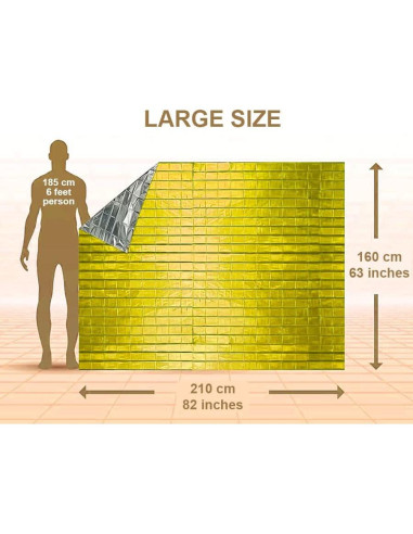 Manta de Emergencia ISOP GSB 11 Unidades Térmicas 208x160 cm