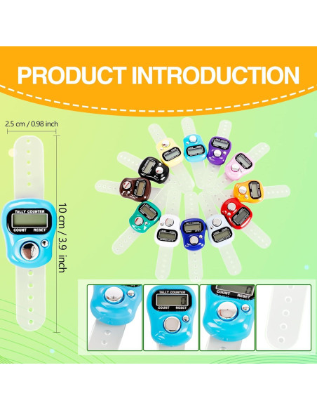 Contador de Mano Electrónico Norcoin 24 Piezas LCD 5 Dígitos