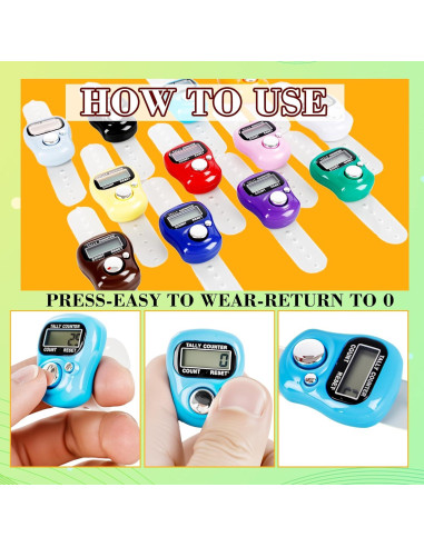 Contador de Mano Electrónico Norcoin 24 Piezas LCD 5 Dígitos