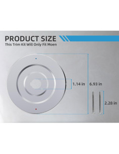 Placa de Cubierta Moen 16090 para Grifos de Ducha Cromo 2