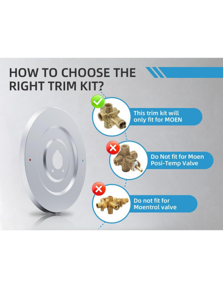 Placa de Cubierta Moen 16090 para Grifos de Ducha Cromo