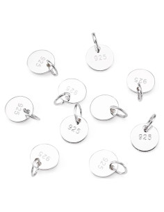 Encantos de Plata de Ley 925 Craftdady - 10 Piezas 6mm