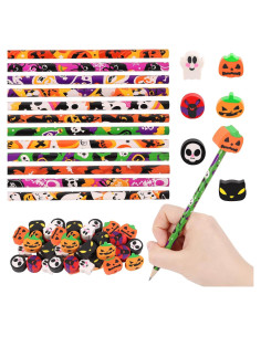 30 Lápices de Halloween FOIMAS con Borradores de Calabaza