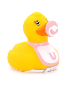 Pato de Goma Niña Bud Duck 7x7x5 cm con Chupete