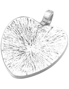 24 Bandejas Colgantes Corazón Plata Antigua 25mm AKOAK 2