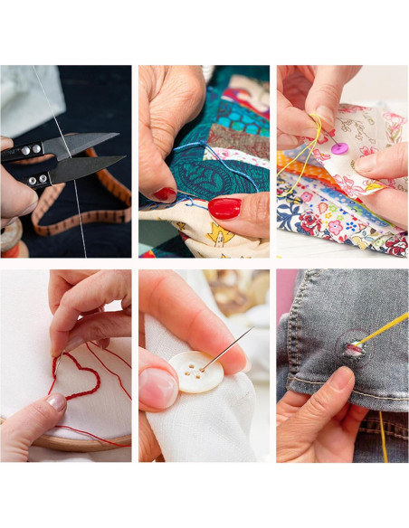 Kit de Costura 37 Piezas Cyhdddr con Agujas y Hilos