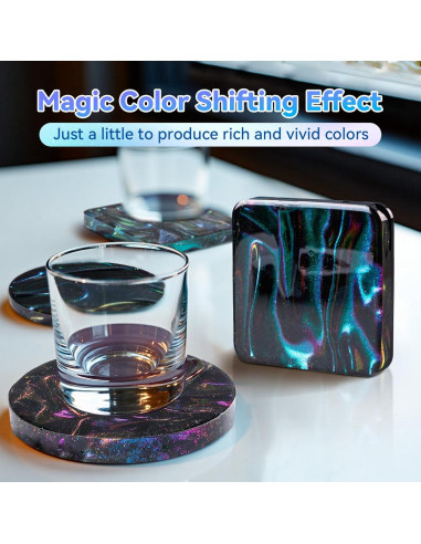 Escamas Camaleón LET'S RESIN - Polvo de Pigmento Cromado 5 Colores