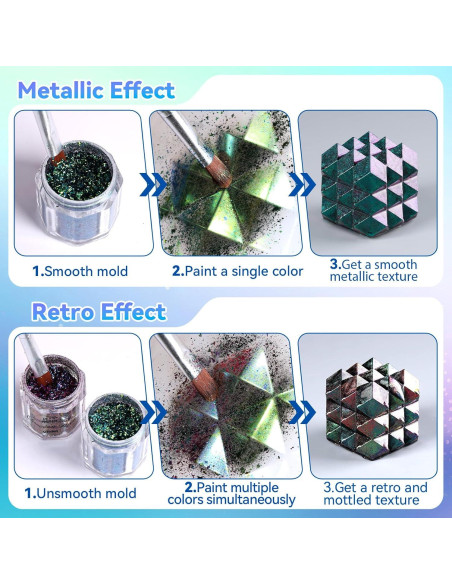 Escamas Camaleón LET'S RESIN - Polvo de Pigmento Cromado 5 Colores