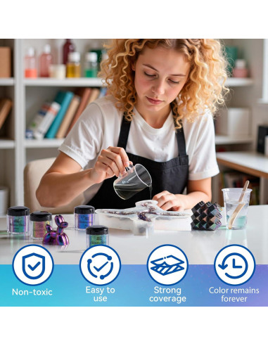 Escamas Camaleón LET'S RESIN - Polvo de Pigmento Cromado 5 Colores