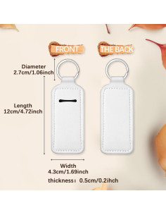 30 Pcs Llavero Soporte de Labial Sublimación Neopreno 12x4 cm 2