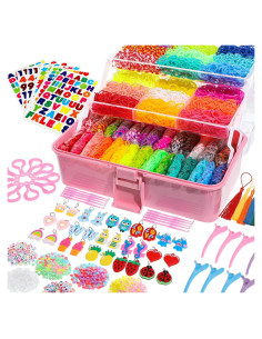 Kit de Pulseras de Goma obeoby 17500+ con Contenedor 3 Capas