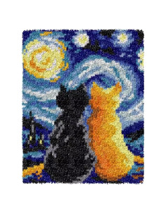 Kit de Ganchillo Latch GLAECYY Gato Estrella 52x38 cm