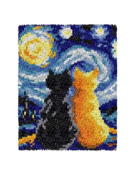 Kit de Ganchillo Latch GLAECYY Gato Estrella 52x38 cm