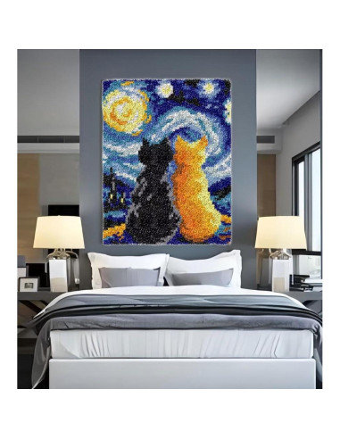 Kit de Ganchillo Latch GLAECYY Gato Estrella 52x38 cm