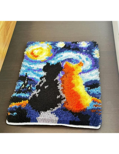 Kit de Ganchillo Latch GLAECYY Gato Estrella 52x38 cm