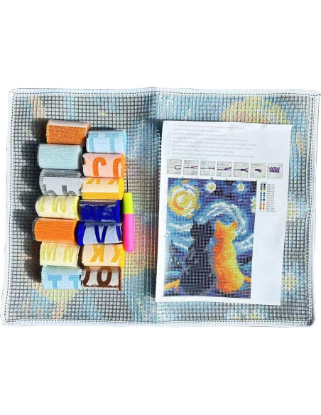 Kit de Ganchillo Latch GLAECYY Gato Estrella 52x38 cm