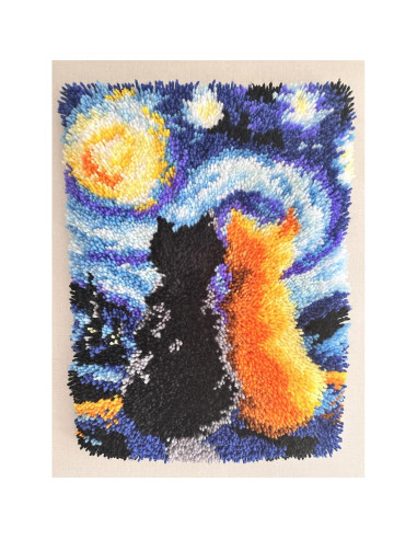 Kit de Ganchillo Latch GLAECYY Gato Estrella 52x38 cm