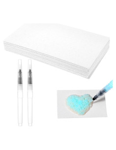 10 Hojas Papel de Textura de Espuma Quilax + 2 Pinceles de Agua