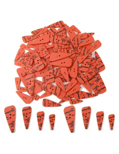 Botones de Madera GXXMEI 200PCS Zanahoria 4 Tamaños