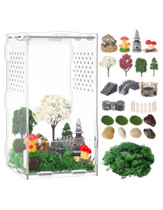 Conjunto de Miniaturas para Hábitat de Arañas Saltadoras RoundFunny