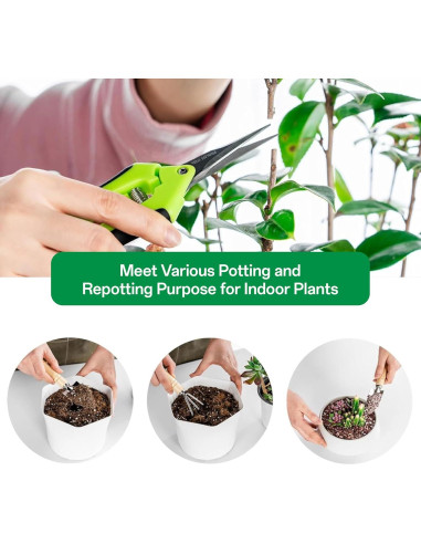 Set de Herramientas de Jardín IIUIKOO 5 Piezas Hierro Verde