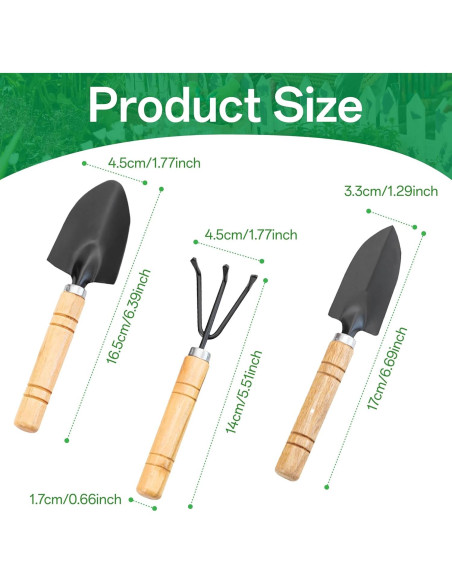 Set de Herramientas de Jardín IIUIKOO 5 Piezas Hierro Verde