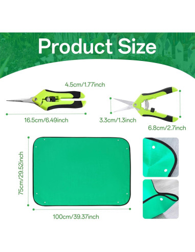 Set de Herramientas de Jardín IIUIKOO 5 Piezas Hierro Verde