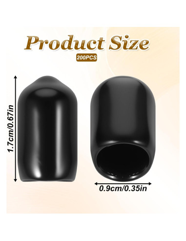 300 Cubiertas de Polvo para Vertedores Hpmjz Tapa de Goma Negra