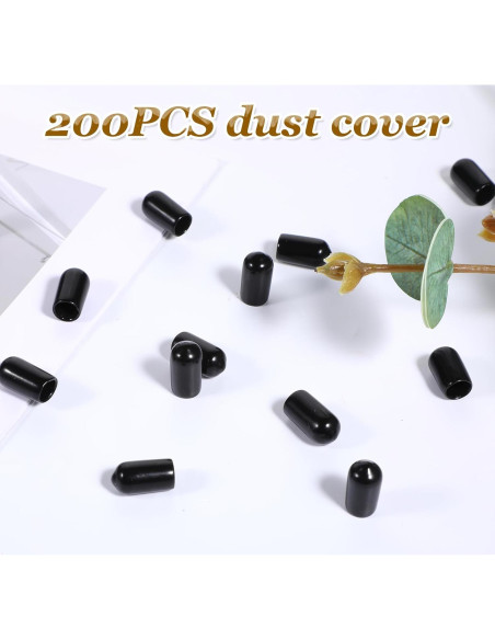 300 Cubiertas de Polvo para Vertedores Hpmjz Tapa de Goma Negra