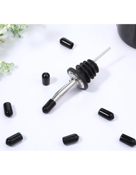 300 Cubiertas de Polvo para Vertedores Hpmjz Tapa de Goma Negra