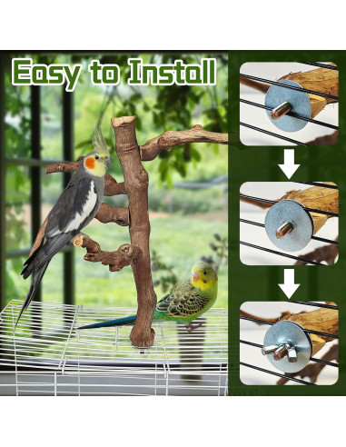 Soporte Natural para Aves Hamiledyi - Percha de Escalada 29 cm