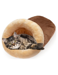 Cueva para Gatos FLYSTAR - Cama Suave Autocalentable 35.5x55.9cm