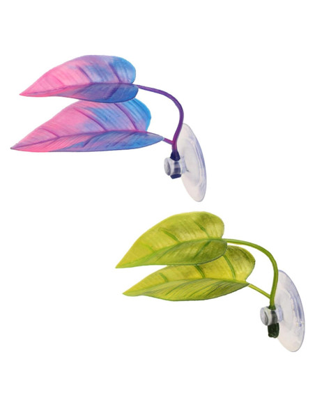 2 Almohadillas de Hoja para Peces Luchadores CRZQXOUR