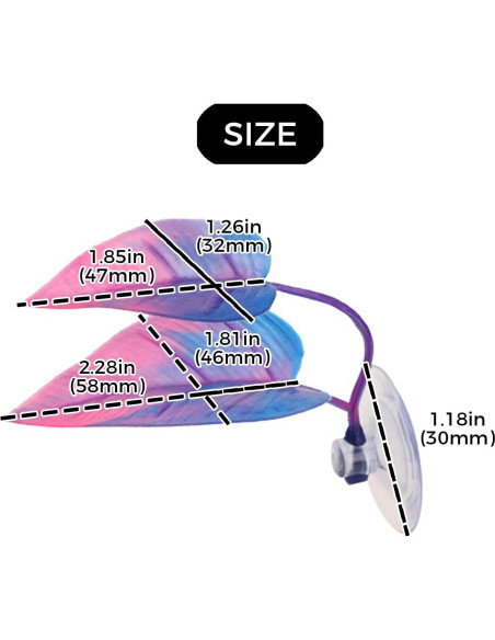 2 Almohadillas de Hoja para Peces Luchadores CRZQXOUR