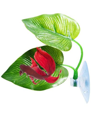 2 Almohadillas de Hoja para Peces Luchadores CRZQXOUR