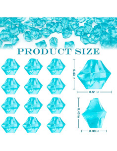 Cubos de Hielo Acrílicos Luminiscentes Kaiyuan 100pcs Azul 2