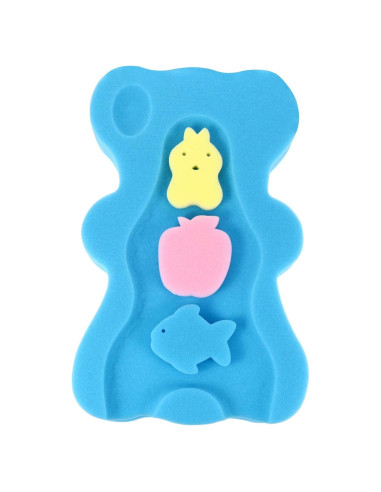 Cojín de Baño Antideslizante para Bebés TOYANDONA Azul